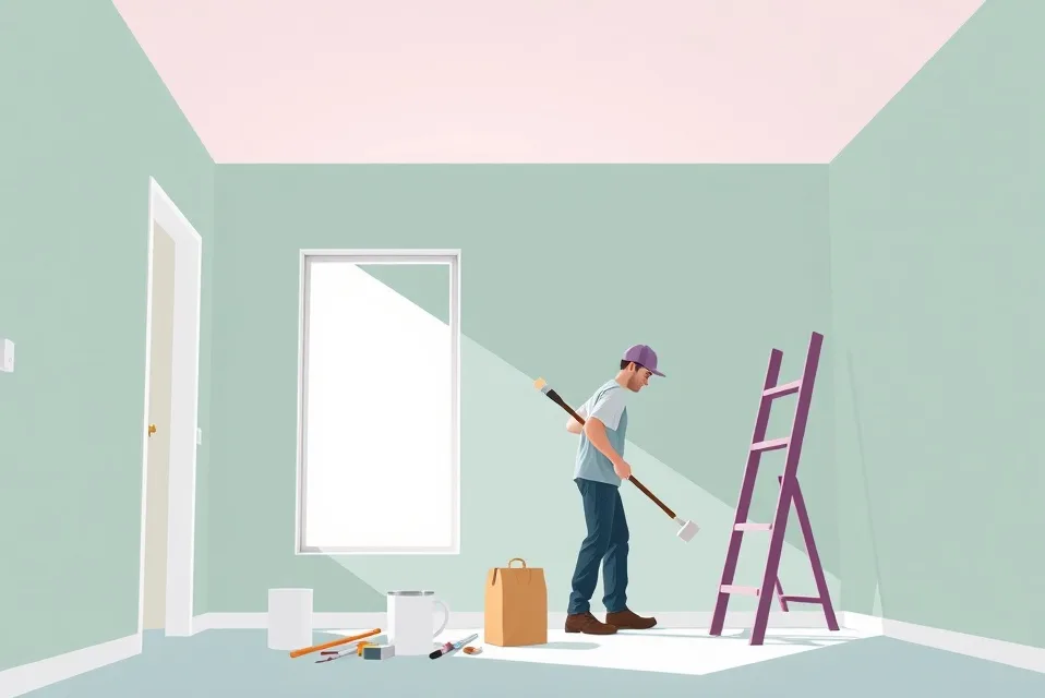 Intérieur rénové après travaux de peinture aux Pennes-Mirabeau